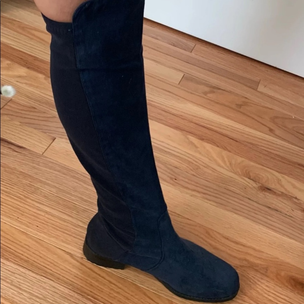 Knee High Blue Boots